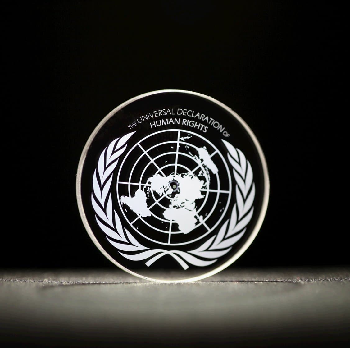 Universal Declaration of Human Rights on 5D Memory Crystal at UNESCO